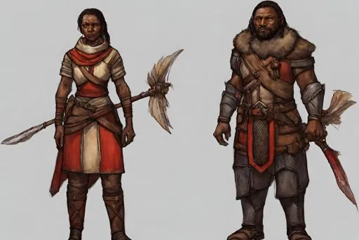 male and female Redguard